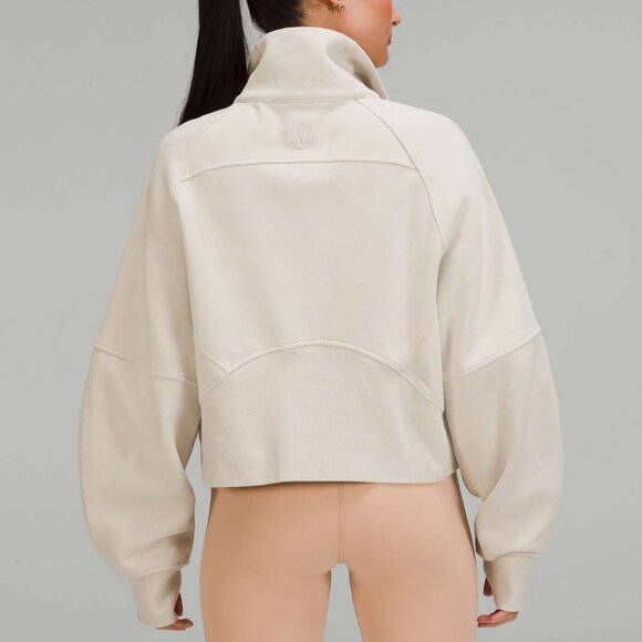 Lululemon Scuba Oversized Funnel Neck Half-Zip in Natural Ivory (XS/S) - Picture 2 of 15